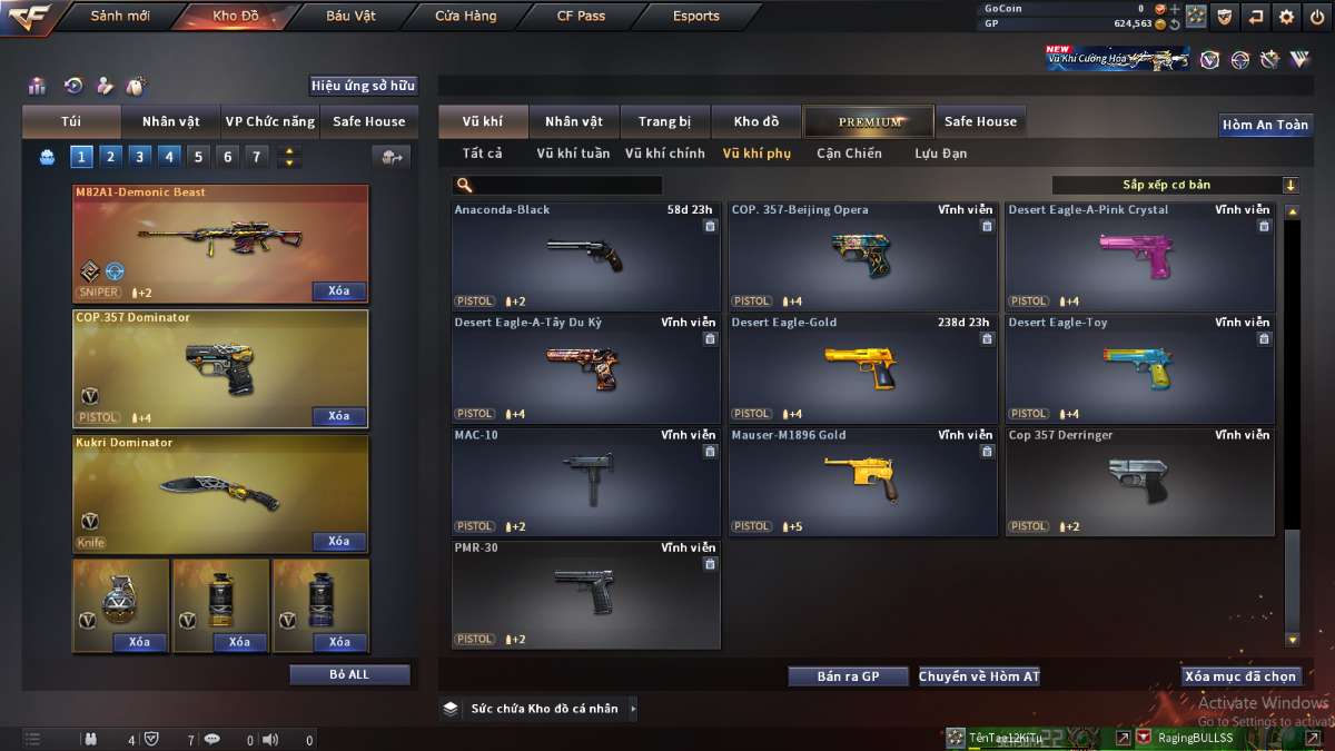 shop acc cf uy tin gia re